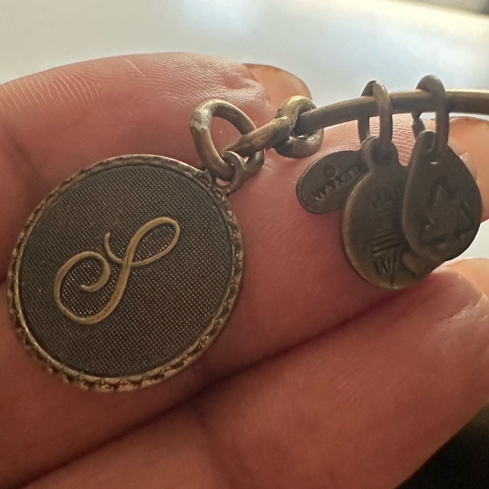 Alex & Ani Gold “S” Initial Charm Bracelet